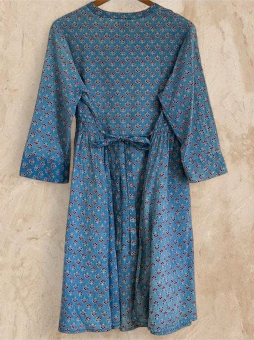 April Cornell Ancient Palace Tunic Dress Sunwashed Indigo - Picture 2 of 5